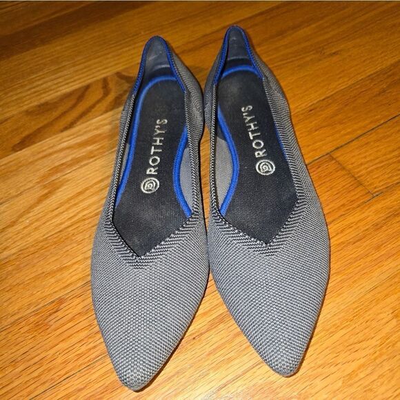 Rothys gray pointed toe slip-on flats women size 11 - Picture 2 of 7